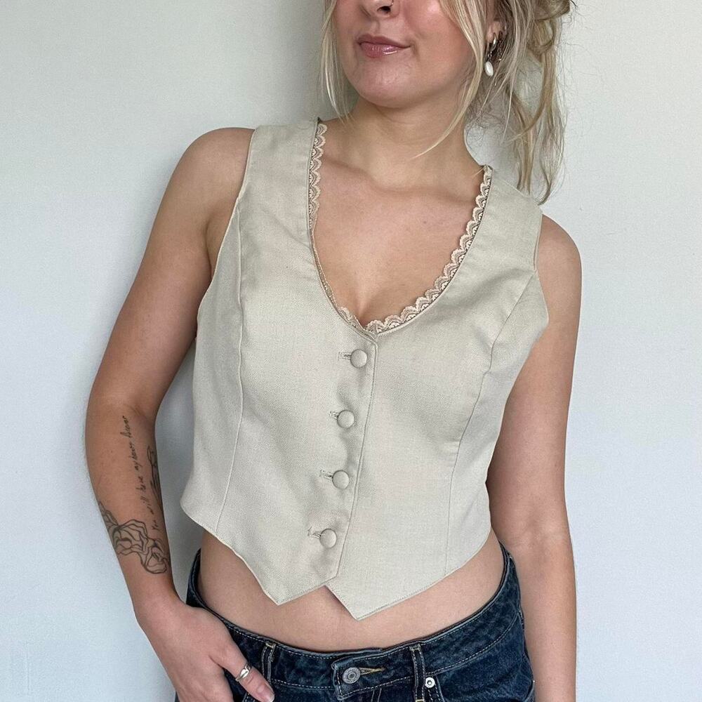 Y2k Cottagecore Vest Top Women’s Size SM